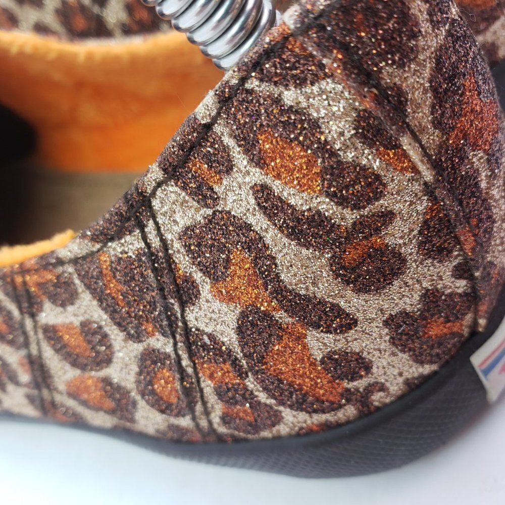 Bobs From Skechers Womens Size 7.5 Leopard Brown Orange Low Sneaker Shoes SN3353 - Picture 10 of 12